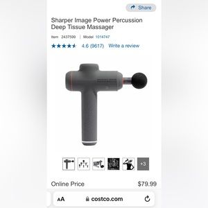 NEVER USED Sharper Image Massage Gun Kit.